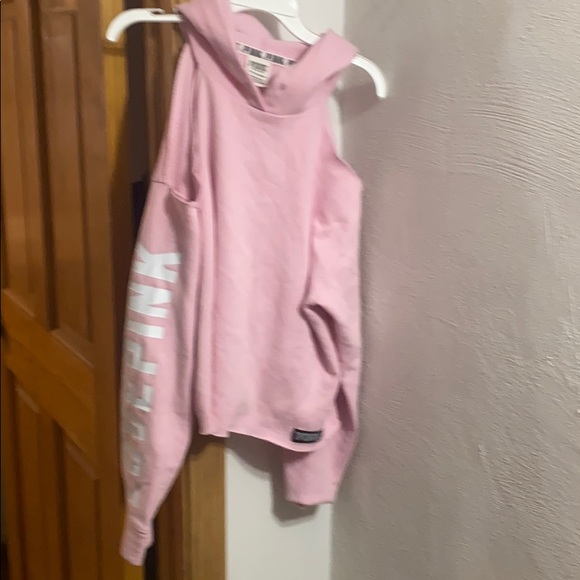 EUC VS Pink Hoodie XS+VS Stripe sparkle✨ wallet+slouch socks🧦NEW - Picture 4 of 16